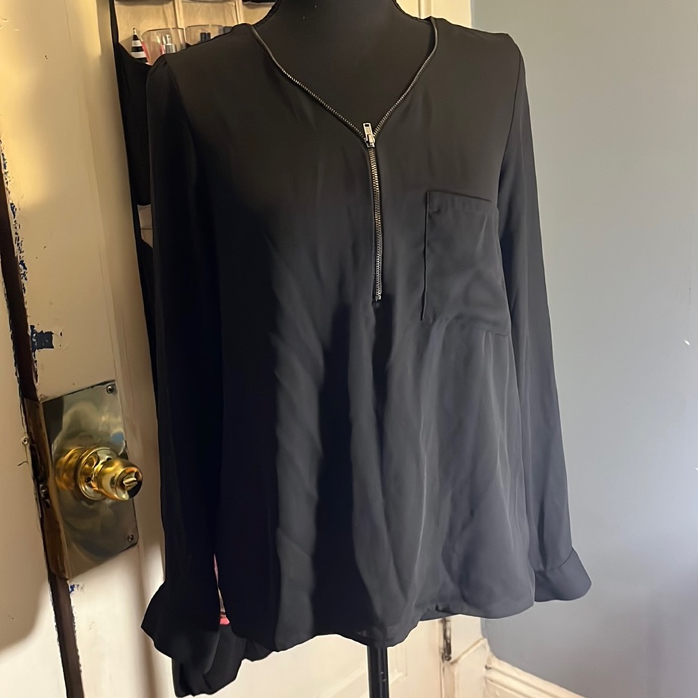 Forever 21 sheer black blouse.